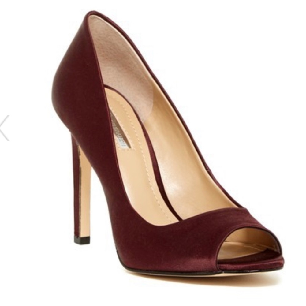 BCBGeneration Peep Toe Heels in Red/Wine size 8
